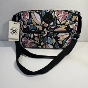 NWT Kipling KI0442 Angie Striking Leaves Crossbody Shoulder Bag Purse Polyester - Picture 1 of 22