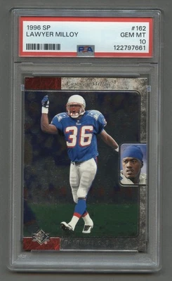 1996 LAWYER MILLOY ROOKIE PSA 10 GEM-MT SP NEW ENGLAND PATRIOTS LOW POP #162 RZC - Image 1 of 3