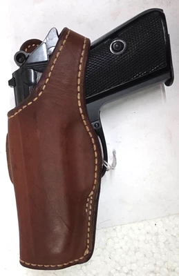 Vintage Bianchi 19AL H&K HK4 pistol Suede Lined Brown Leather LH Holster NOS NEW - Image 1 of 4