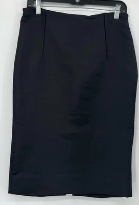 Falda hasta la rodilla Valentino ALTRD negra lana/seda talla 12 Foto 1 de 4