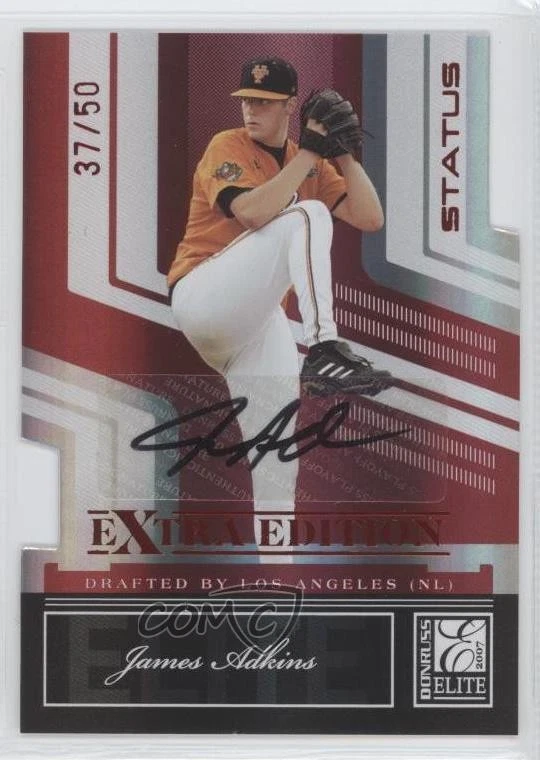 2007 Donruss Elite Extra Edition Status Die-Cut Signatures /50 James Adkins Auto - Image 1 of 2
