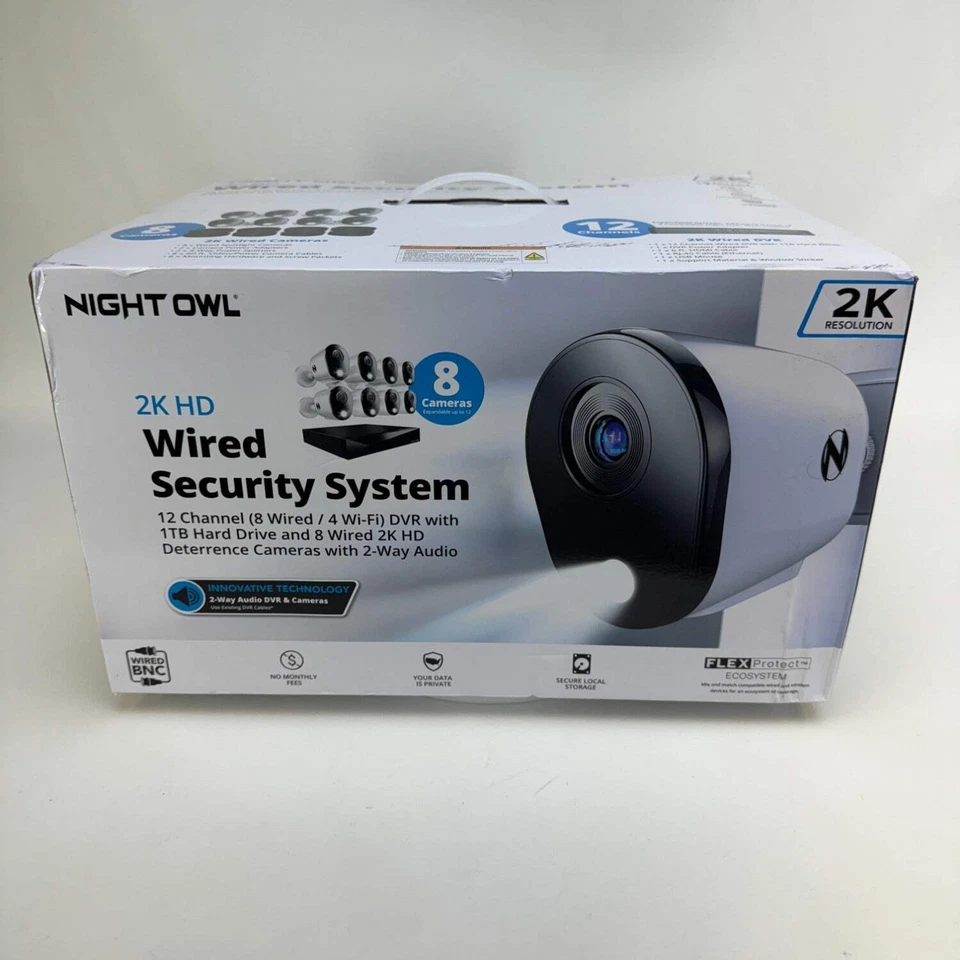 New Night Owl 2K HD Wired Security System WM-FTD281-8L - Image 1 of 4