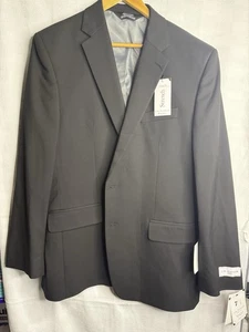 J.M. Haggar Men's 44R Black JMH Premium Stretch Solid Sport Coat Blazer Jacket - Picture 1 of 14