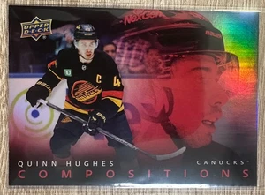 Quinn Hughes 2025-26 Upper Deck Series 1 Compositions Red SP #CMP-4 #024/199 - Bild 1 von 2