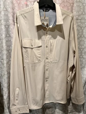 Jockey Outdoors Long Sleeve Fishing Camping Moisture Wicking Shirt Mens 3XL NWT - Image 1 of 4