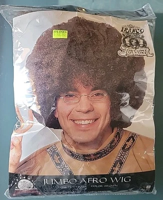 Peluca Afro Jumbo Costume Culture Vintage Años 70 Pelo Disco Marrón OSFA Foto 1 de 4