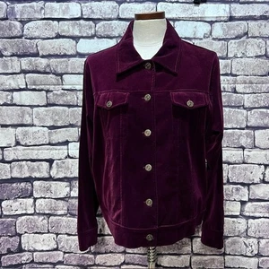 Notations Burgundy Button Down Jacket Size XL - Picture 1 of 8