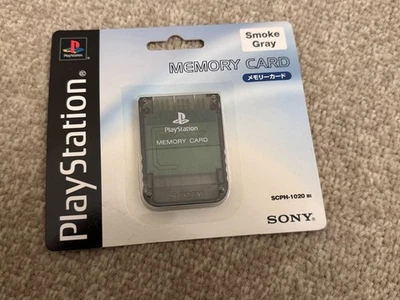 OFFICIAL SONY PlayStation 1 Memory Card Smoke Grey New Sealed SCPH1020 PS1 RARE - Image 1 of 4