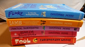 Christopher Moore Book Lot - 5 Trade Paperback Books Humor Cult Fiction - Picture 1 of 8