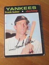 1971 OPC O Pee Chee #213 Frank Baker New York Yankees ZB3