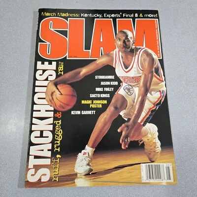 Póster mágico de portada de Jerry Stackhouse de los 76ers de la revista SLAM #11 de mayo de 1996 Foto 1 de 4