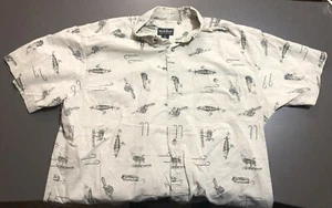 Camisa Woolrich para Hombre Talla XL Señuelo de Pesca y Caña Botones Camisa Frontal - Imagen 1 de 4