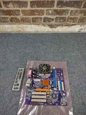 ECS 741GX-M WITH AMD SEMPRON 2400, CPU COOLER AND I/O PLATE !!!!! - Image 1 of 4