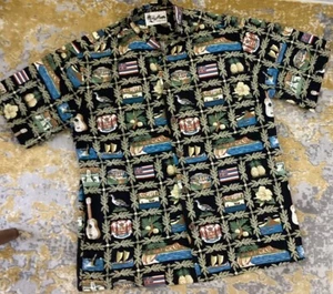 CAMISA VINTAGE HOWIE HECHA EN HAWAII Icónica Impresiones HI Falta Etiqueta (¿Pequeña?) - Imagen 1 de 9