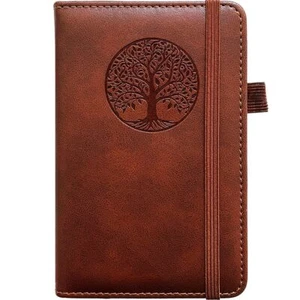 Small Pocket Notebook, Leather Journal Mini (Brown) - Picture 1 of 6