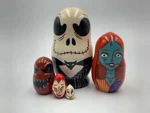 Made in Ukraine 4.7" Halloween  Nesting Doll  Hand Painted  Doll 5pieces  Funny - Picture 1 of 5