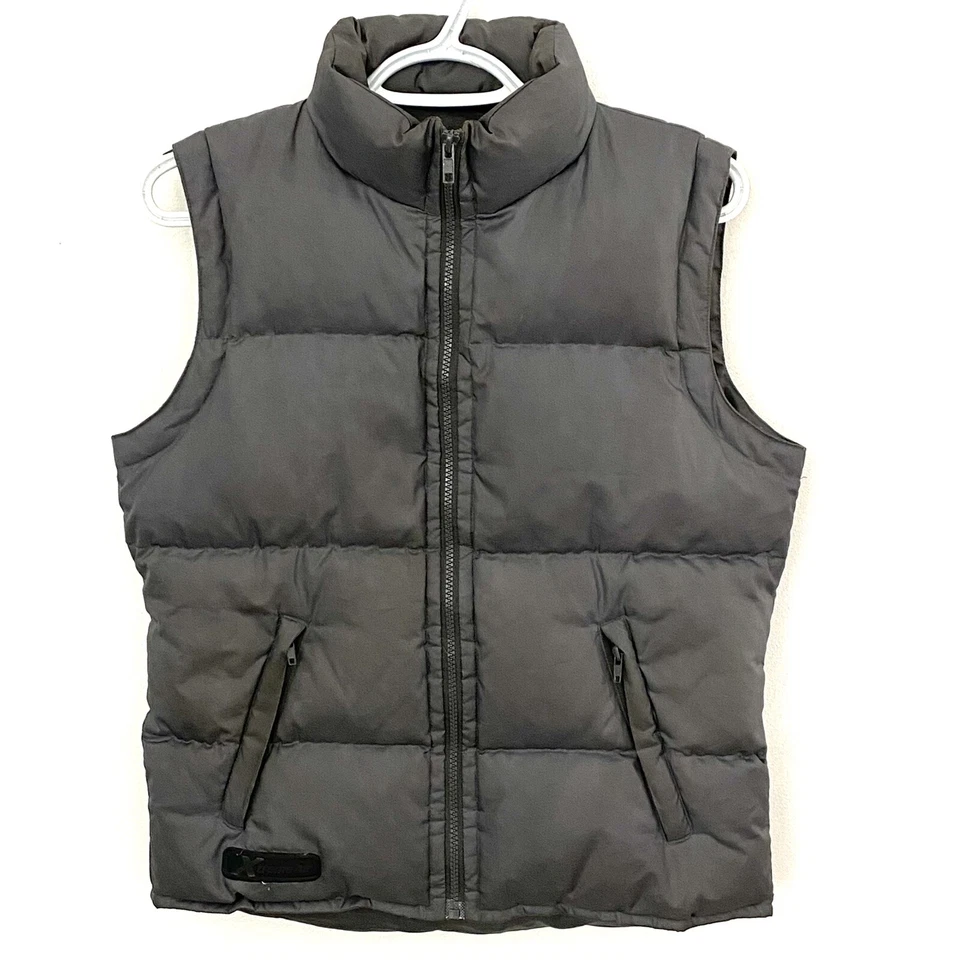 Mujer S Puffer Chaqueta de Esquí Chaleco Cremallera Pluma Gris Sin Mangas Xtreme Air Foto 1 de 4