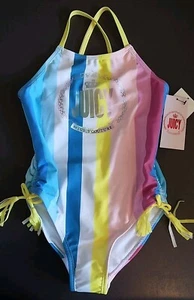 NWT Girls One Piece Swimsuit By Juicy Couture SIZE XXS 4/5 - Picture 1 of 2