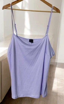 Faded Glory Lavender Tank Top Womens 3X (22W-24W) Spaghetti Strap Purple - Image 1 of 4