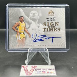 12/13 SPA Basketball - MUGGSY BOGUES SIGN OF THE TIMES AUTO #S-BO