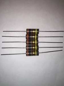 300 Ohm 2 Watt Carbon Comp Reistors 10% Tolorence 5 Pack By STOCKPOLE - Picture 1 of 4