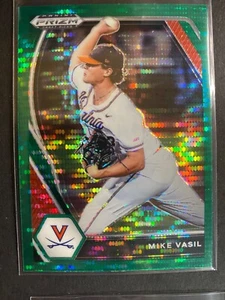 Mike Vasil - 2021 Prizm Baseball Draft Picks Card #PDP199 Green - Bild 1 von 2