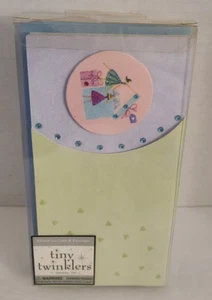 Amscan: 8 Thank You Cards and 8 Envelopes, Tiny Twinklers Bridal Shower Theme - Picture 1 of 4