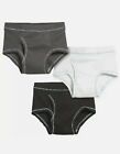 City Threads Boys Super Soft Classic Briefs Underwear 3Pack Black White 6 8