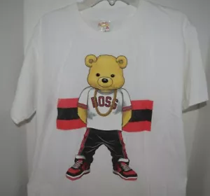 T-SHIRT ALSTYLE - WHITE - BOSS - SIZE YOUTH LARGE - Picture 1 of 5