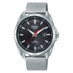 Pulsar Men's Silver Stainless Steel Black Dial Quartz Watch PX3171 - Picture 1 of 1