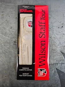 Wilson Staff Tour Premium Cabretta Leather Mens Reg | Med White Golf Glove - Picture 1 of 2
