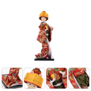 Bambola Kimono Giapponese Miniatura Decorazione Artigianale Bambino - Foto 1 di 12