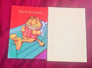 Vintage "YOU'RE RETIRING GARFIELD CARD - By Jim Davis Grußkarte RARE! - Bild 1 von 11