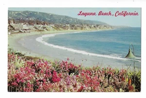 Postal Laguna Beach California Heisler Park Flowers Coast Blvd GW-150-B - Imagen 1 de 2