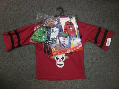 Disfraz de Payaso Feliz Bofetada Barrio Payaso Halloween con Máscara NUEVO Niños Grande ICP Foto 1 de 4