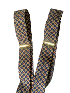 Brooks Brothers 1818 Suspenders Blue Gold Red Green Geometric Classic Braces - Picture 1 of 7