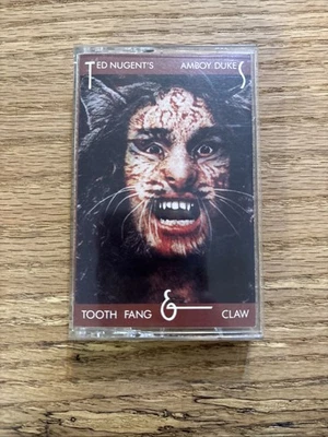 TED NUGENT AMBOY DUKES "Tooth, Fang & Claw" 1989 Album DISCREET Cassette Tape Foto 1 de 4