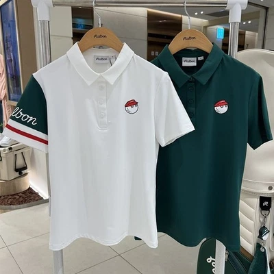 AUTÊNTICO Malb** Camiseta Polo Feminina Verão Golfe Secagem Rápida Manga Curta P-XL - Imagem 1 de 4