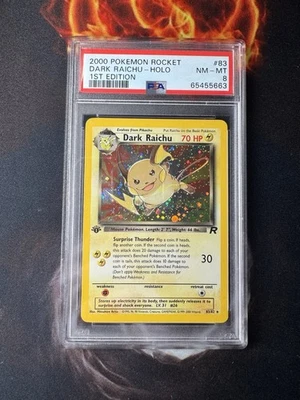 Pokemon Team Rocket 1st Edition Holo Rare Dark Raichu # 83/82 NM Mint 💎PSA 8💎 - Image 1 of 2