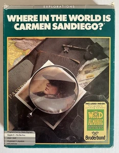 Where in the World Is Carmen Sandiego? 5.25" Apple II - 1988 - CIB - Tested - Picture 1 of 13