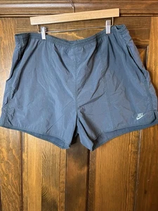 Nike Swoosh pantaloncino uomo vintage anni 90 taglia 2XL grigio blu nylon giacca a vento - Foto 1 di 4