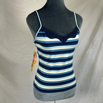 Top camisola para mujer Y2K Deadstock Energie a rayas, talla mediana Foto 1 de 4