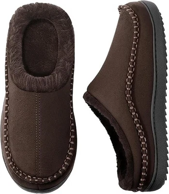 Zapatillas mocasín para hombre interior exterior casa pantuflas cálidas felpa memoria borrosa... Foto 1 de 4