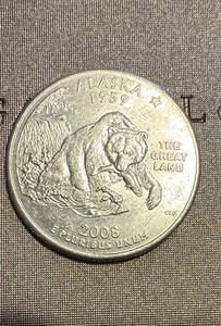 🐻 2008-P Alaska State Quarter – “Extra Claw” Error 🪙 - Picture 1 of 8