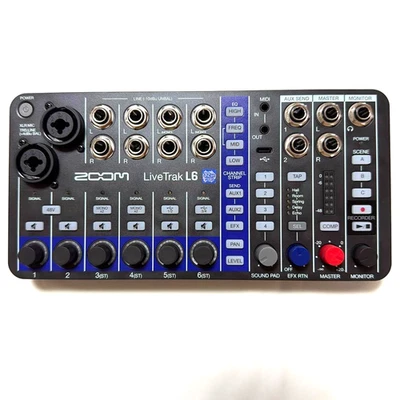 Zoom LiveTrak L6 10-Channel Digital Mixer Ultra compact Recorder Multitrack - Image 1 of 3