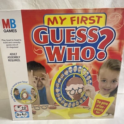 My First Guess Who? MB Games Face Guessing Wheel Board Game Vintage Complete - Image 1 of 4