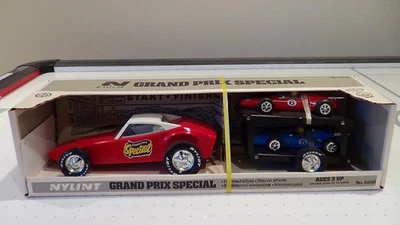 rare NIB 1977 vintage 6840 NYLINT Hustler Grand Prix Special racecar trailer set - Image 1 of 4