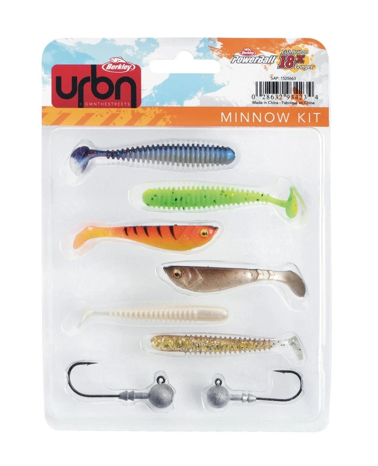 Berkley Urbn Minnow Kit Jigging Köder Set Neu 2020 Gummiköder Jigheads 1525663