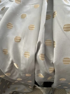 Custom Drapery Panels Silk /Silk Blend? Pleated Lined Beautiful Pattern Pair - Picture 1 of 10