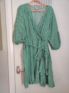 River Island Summer Faux Wrap Dress Size 24 - Picture 1 of 8